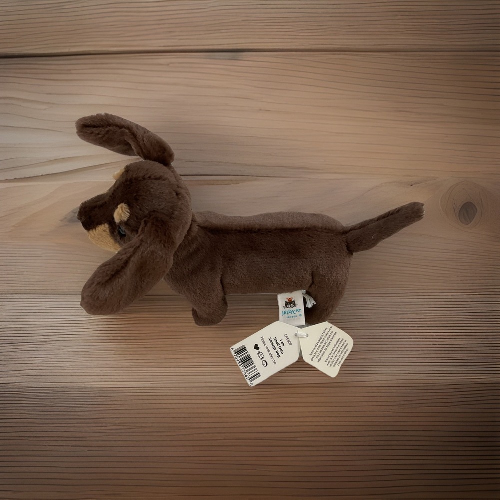 Jellycat OTTO SAUSAGE DOG - 8"‎ Brown  - Dachshund - Brand New with Tags